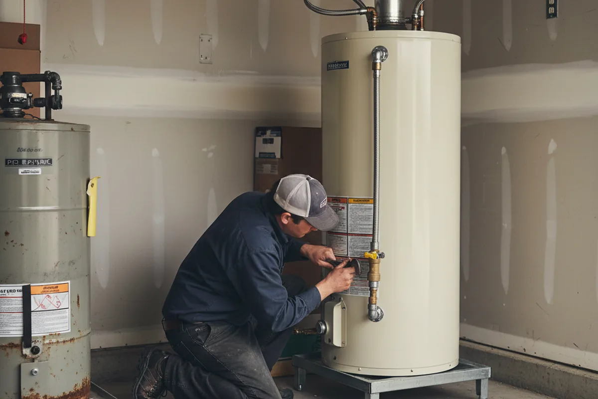Water heater and shutoff valve replacement in Alamo